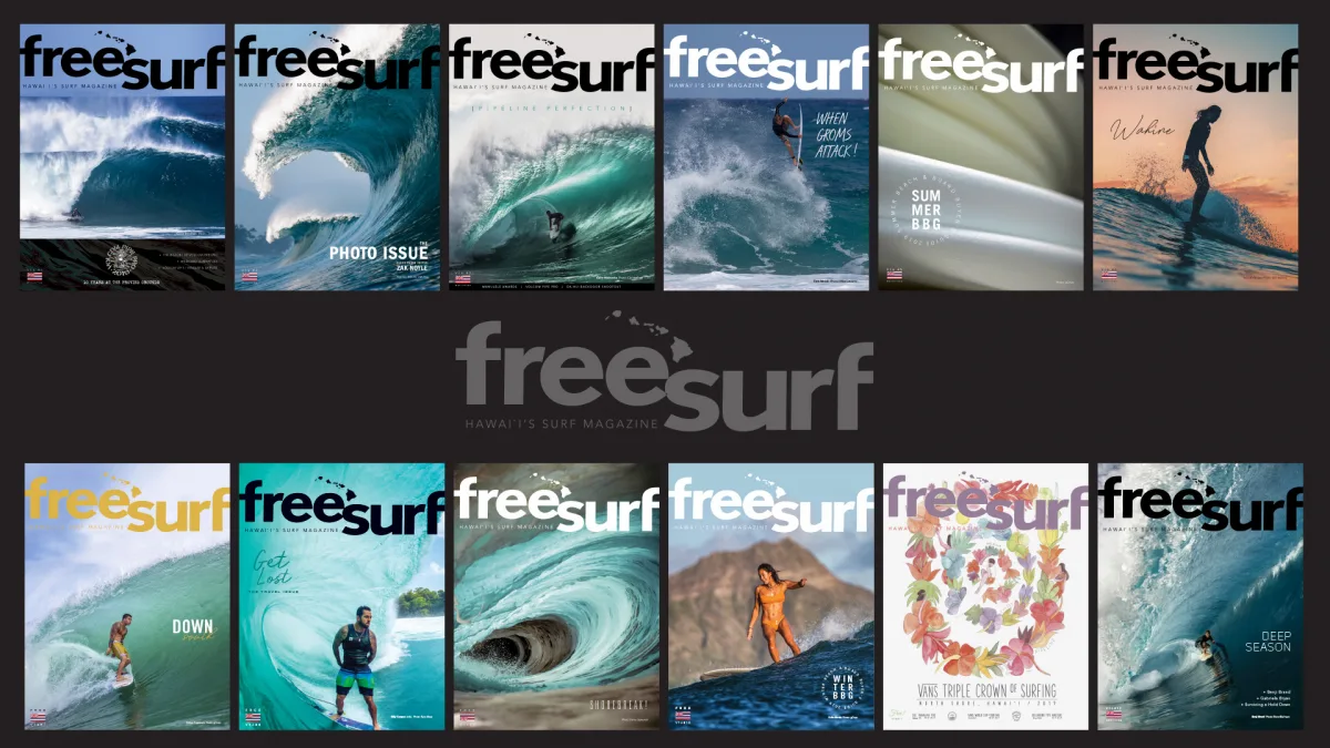 Composition de couvertures Freesurf Magazine